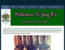 Tablet Screenshot of joeybsbar.com